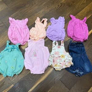 Assorted Baby Girl Rompers in Various Colors 0-3 Month